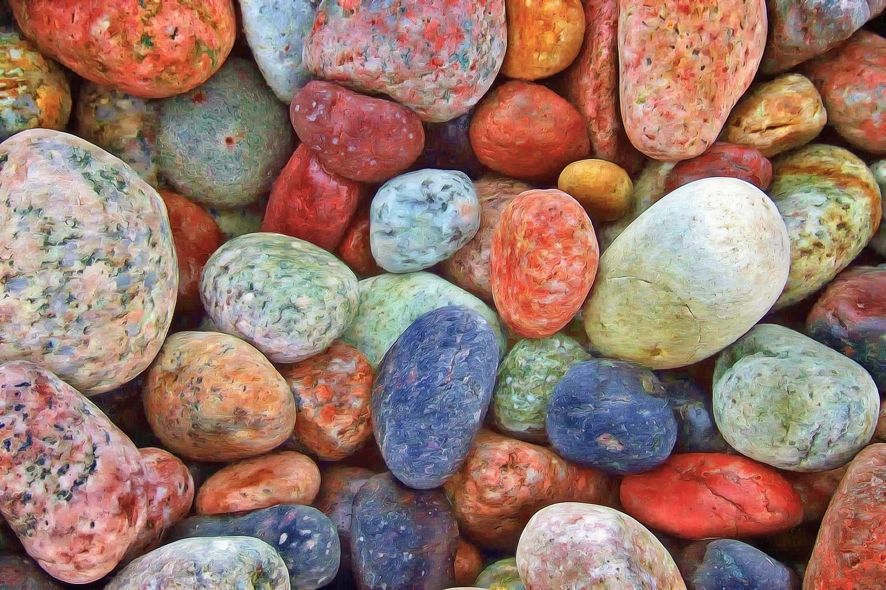 Barevné kamínky. 